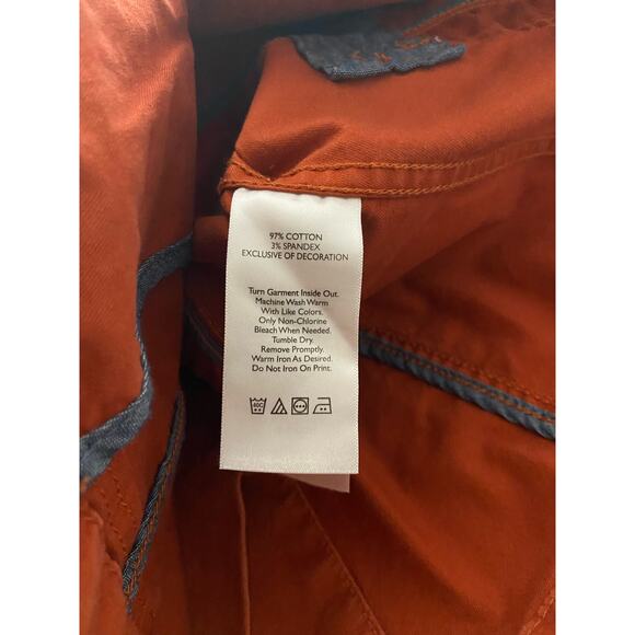 Eddie Bauer Jacket Womens 2p Long Sleeve Lapel Pockets Lightweight Orange - Picture 11 of 14